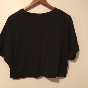 Topshop Tops - Black cropped T-shirt Topshop Tops - Black cropped T-shirt